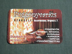 Card calendar, curtain magic curtain wallpaper shop, Kozármisleny, 2009, (3)