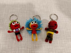 Funny, colorful, figure keychains