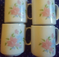 Floral cups mugs 4 pcs