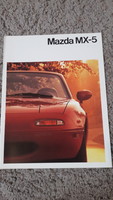 Mazda mx-5 brochure, catalog, retro advertising, old timer, Japan car, convertible, sport