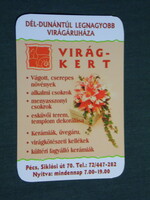 Card calendar, flower garden flower store, Pécs, 2007, (3)