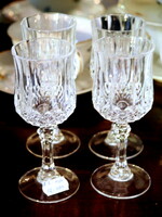 Footed, lead crystal short drink glass, 4 pcs