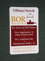 Card calendar, wine cathedral Villány wine shops, Pécs, Villánykövesd, 2022, (3)