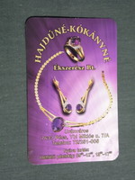 Card calendar, Hajdúné Kókányné jeweler shop, Pécs, ring, necklace, 2012, (3)