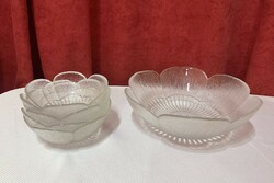 Thick-walled glass bowl set