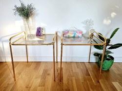 Vintage table, pair of shelves, or bedside tables