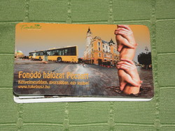 Card calendar, tükebus pkv Pécs, Ikarus bus, open schedule route stop, 2014, (3)