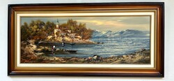 Bubelényi László (1953-2018) Karinthiai nyár 30x80cm + keret
