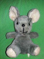 Retro Hungarian small-scale cute sitting gray mouse in a mouse coat 20 cm plush figure according to pictures