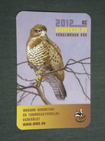 Card calendar, ornithological conservation association, bird, buzzard, 2012, (3)