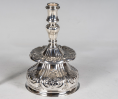 Silver single candle holder