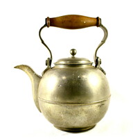 1856 period antique full-bodied pewter teapot!