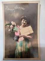 Old French postcard - New Year