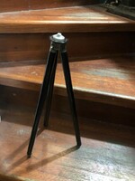 Camera stand, old German, extendable to 1.5 m, wood, copper.