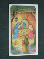 Card calendar, Korda book publishing house Kecskemét, religion, graphic artist, little Jesus, 2010, (3)