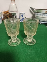 Pair of beautiful antique liqueur glasses.