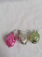 3 pieces of glass Christmas tree decoration nuts