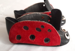 Retro baby shoes - ladybug - 1970s