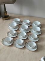 12-piece alt schönwald coffee and tea gold-striped porcelain set, flawless