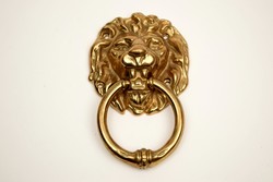 Copper door knocker / retro lion head / heavy