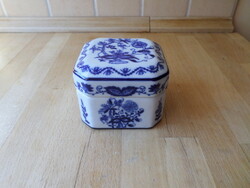 Old onion pattern porcelain jewelry box