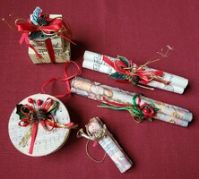 Christmas ornament box Christmas tree decoration trumpet decoration accessory