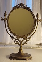 Gyönyörű rèz tükör àllitható pipere asztali tornyos tükör