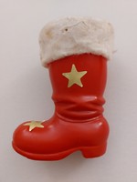 Retro Santa boots old plastic gift holder