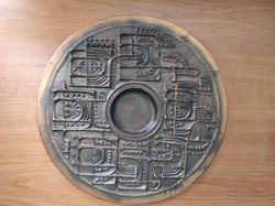 Bronze plate (d=27cm) Máté János