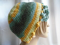 Crocheted craft hat.