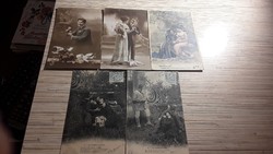 Antik romantikus képeslapok. 1900as évek elejéről.