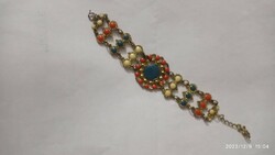 Colorful women's jewelry, flower motif bracelet