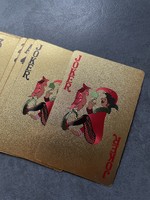 Plastic French Card Pack - $100 Back Pattern - Gold Color