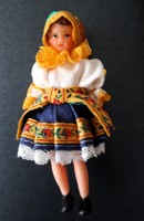 Vintage doll in folk costume in box