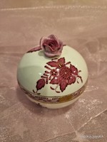 Herendi lila Apponyi mintás,rózsafogós bonbonier