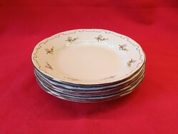 Zsolnay "lila barackvirágos" süteményes tányérok  (6 db tányér)