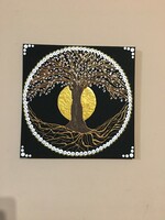 Tree of life mandala on acrylic canvas