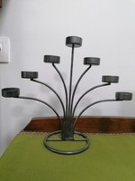 Menorah-shaped 7-branch candle holder