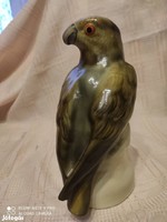Nagynóméretű zöld porcelán madár