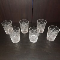 Short crystal drinking glass set
