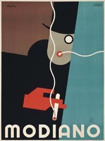 Berény róbert modiano 1927 cigarette paper cigarette tobacco advertising poster reprint 2. Color
