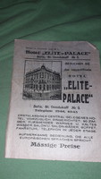 1920.cca FRANCIA-NÉMET NYELV -BULGÁRIA -ELIT PALACE - ma is meglévő hotel szórólap a képek szerint