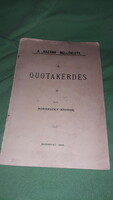 1898. Nándor Horánszky : quota question - book rare document according to the pictures