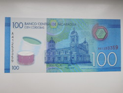 Nicaragua 100 cordoba 2014 UNC Polimer