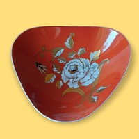 Wallendorf német porcelán tál virágmintás dekorral