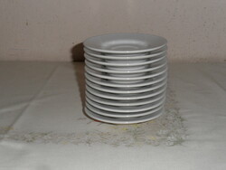 White porcelain coffee cup placemat, plate (12 pcs.)
