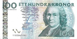 100 kronor korona 2001 Svédország 3. Gyönyörű