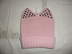 Pink women's hat (kitten ears)
