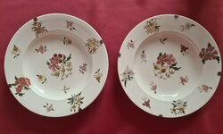 Zsolnay antique family sealed wall plates in a pair!
