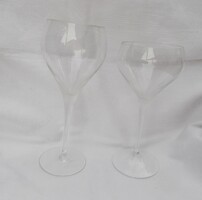 2 glass drinking glasses